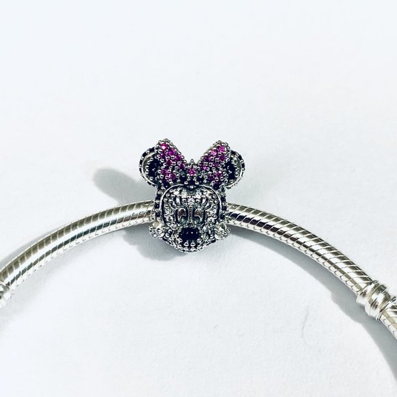 NEW Pandora Charm  Disney Minnie Mouse Pave Head - Picture 5 of 5